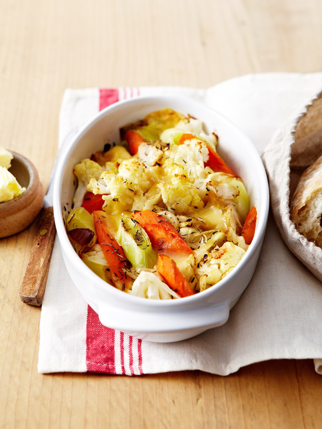 Gratin de légumes d’hiver au Gruyère AOP