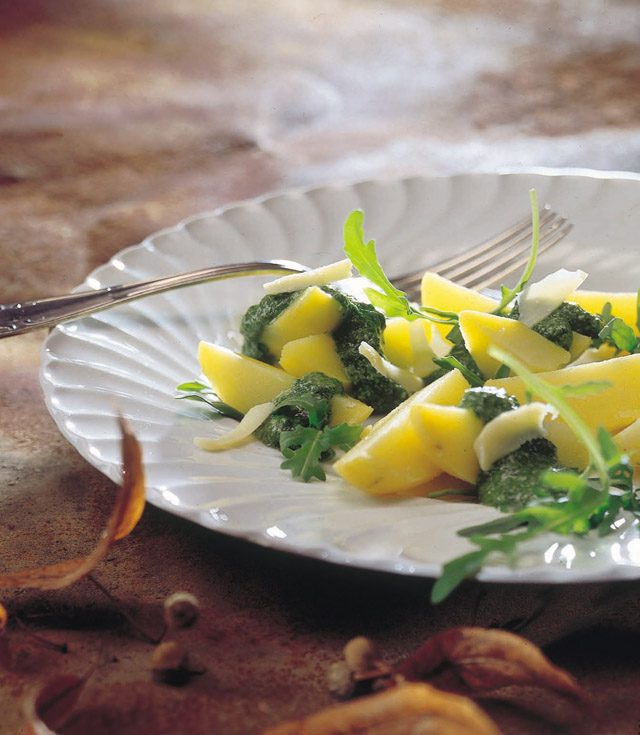 Chaud-froid de pommes de terre aux herbes et Gruyère AOP