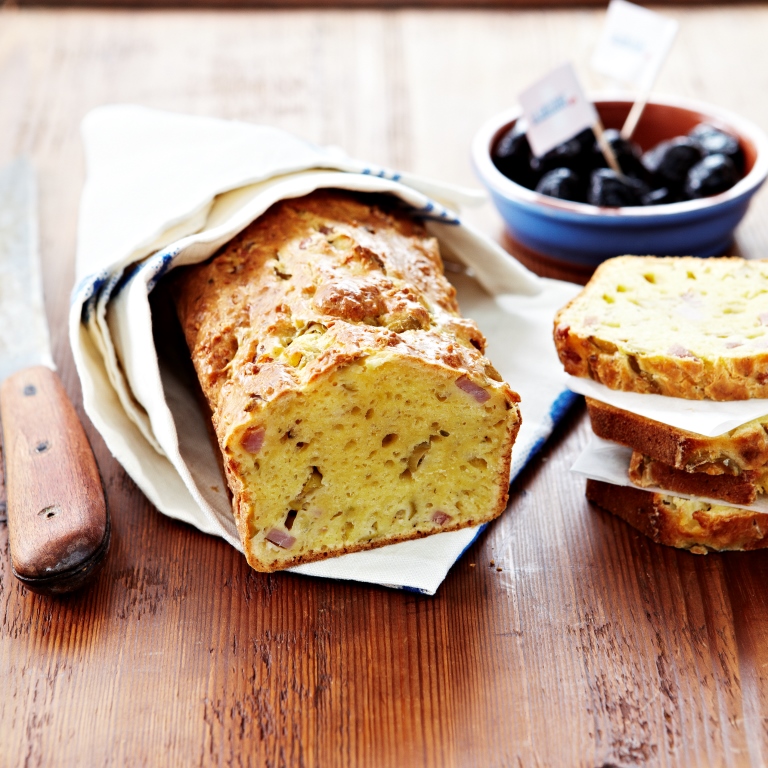 Cake aux olives	et au Gruyère AOP