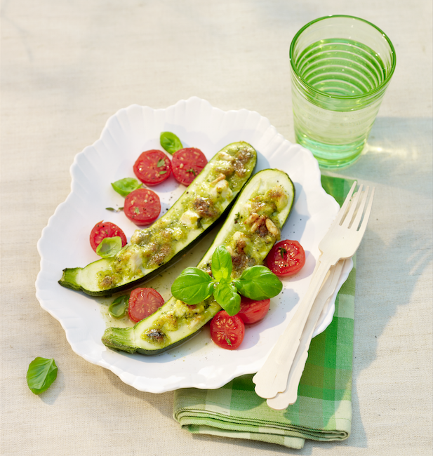 Courgettes farcies à la tomate