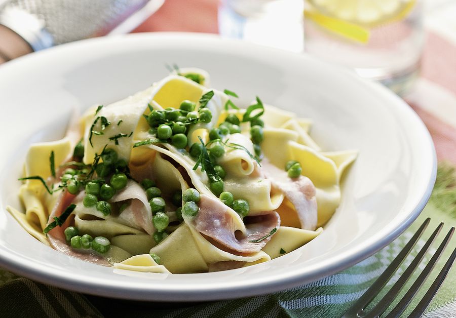 Pâtes au jambon et au fromage