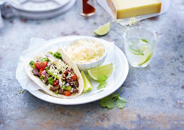 Tacos au bœuf mariné et Gruyère AOP Classic