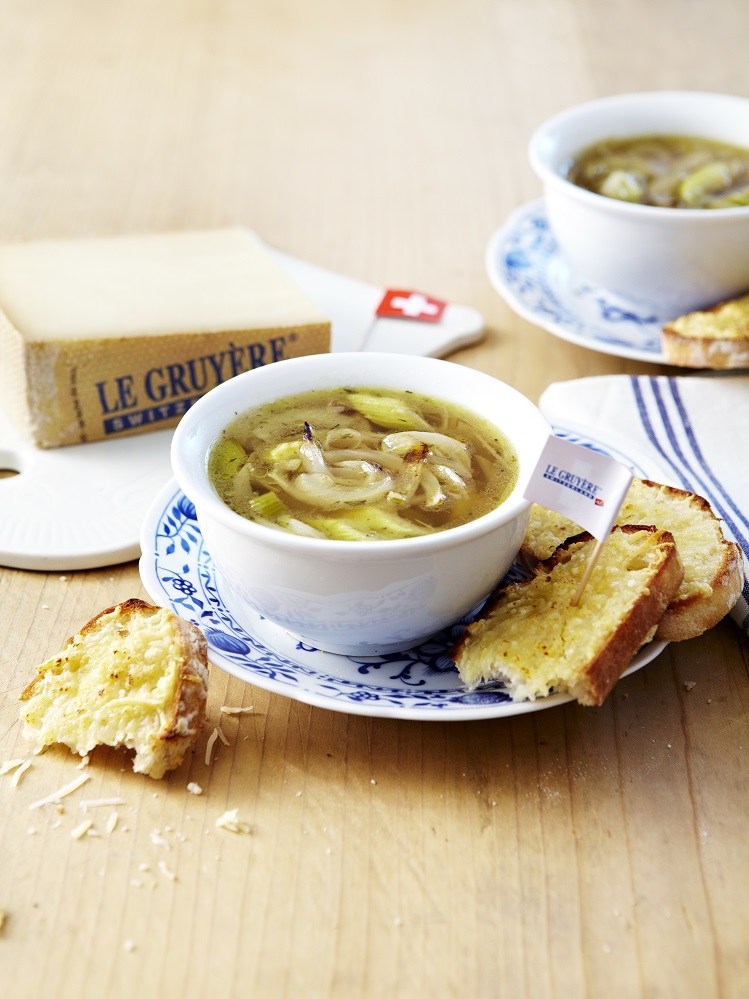 Soupe à l'oignon au Gruyère AOP