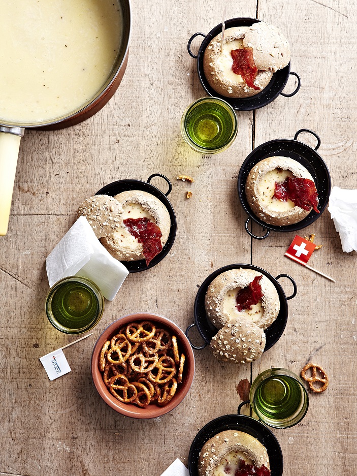 Mini-Fondue apéritive Gruyère AOP et Vacherin Fribourgeois AOP