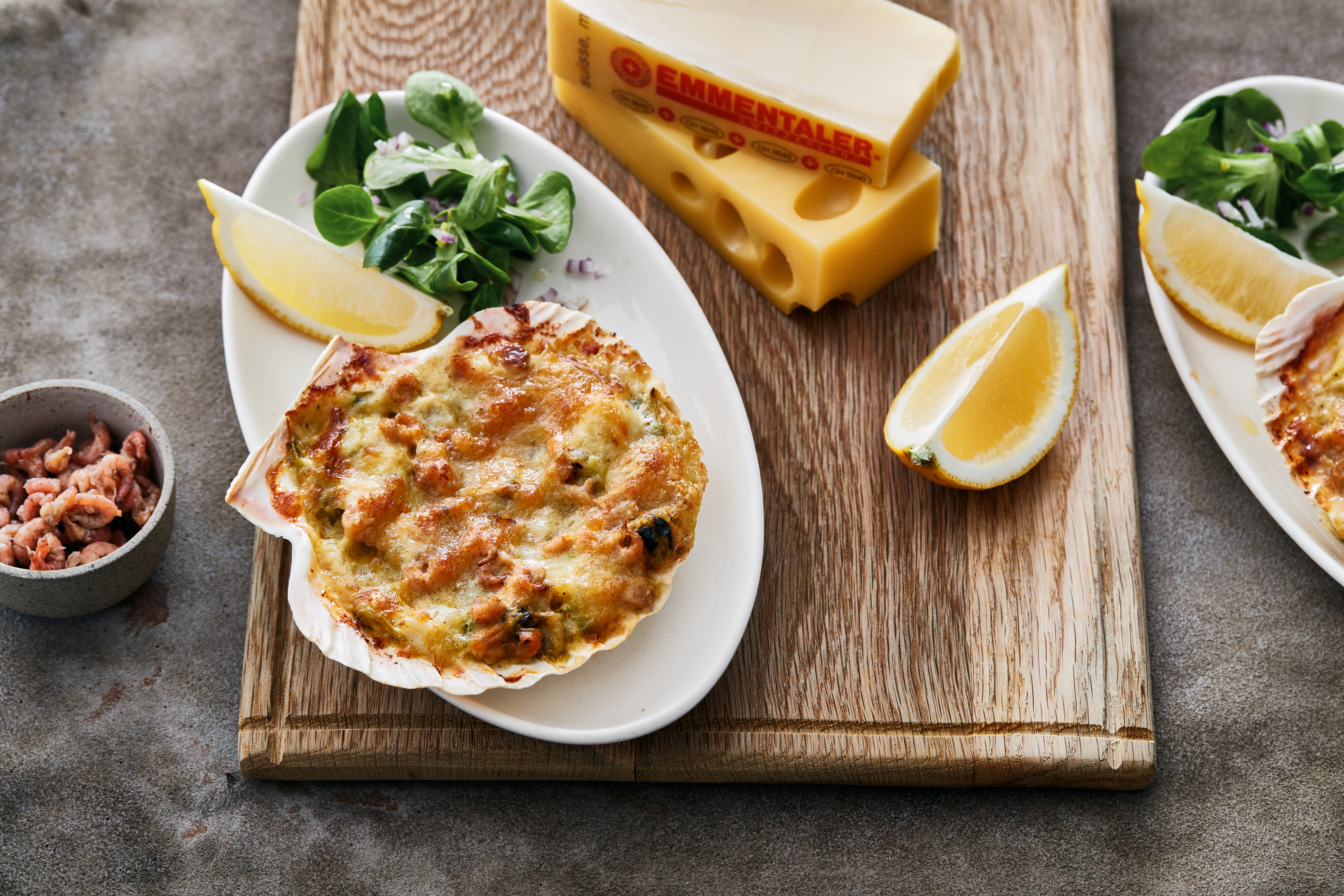 Coquille ostendaise gratinée à l'Emmentaler AOP Classic